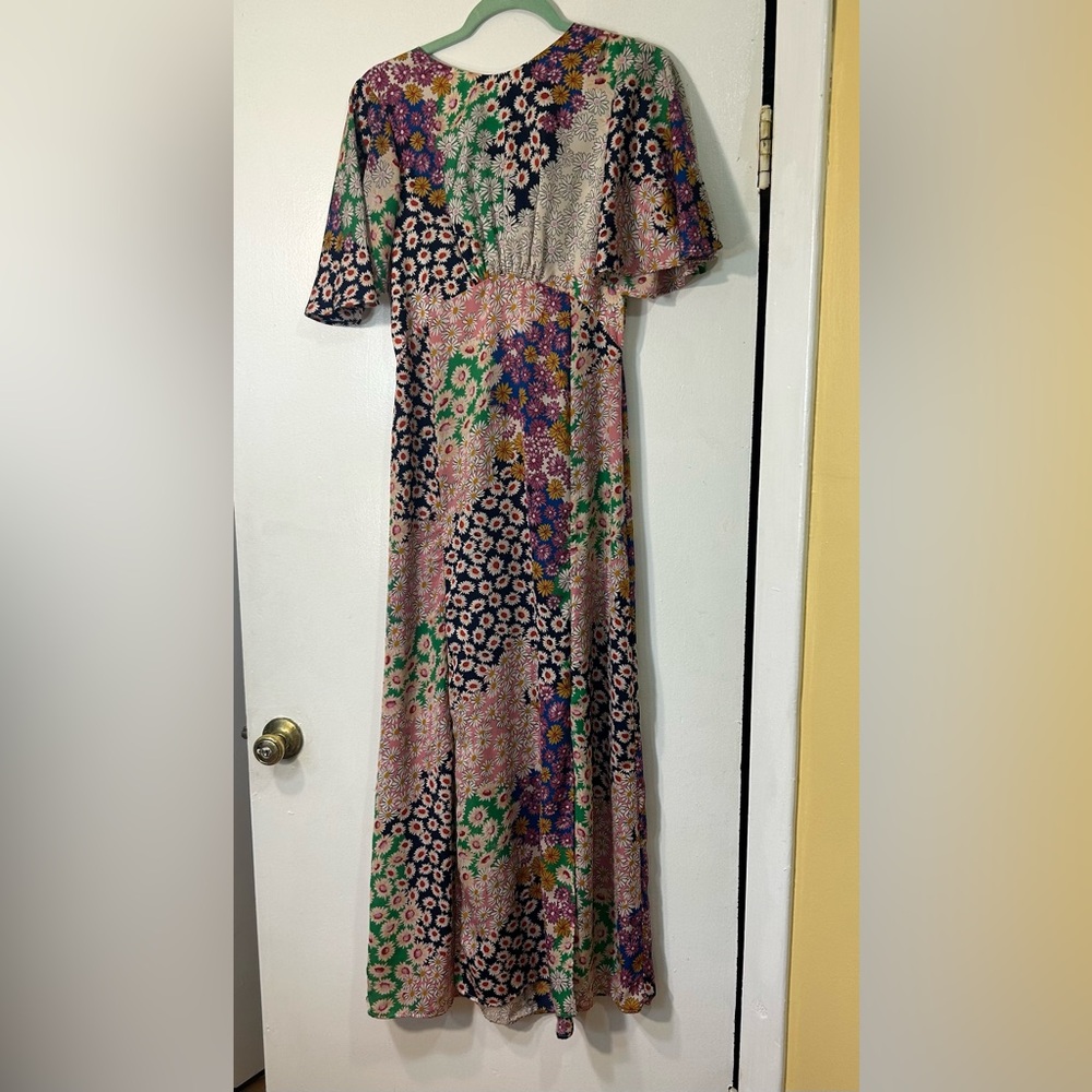Topshop Patchwork Midi Dress